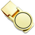 Round Matte Gold Finish Money Clip